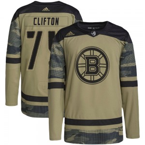 Authentic Adidas Youth Connor Clifton Camo Military Appreciation Practice Jersey - NHL Boston Bruins