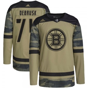 Authentic Adidas Youth Jake DeBrusk Camo Military Appreciation Practice Jersey - NHL Boston Bruins
