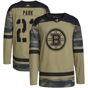 Authentic Adidas Youth Brad Park Camo Military Appreciation Practice Jersey - NHL Boston Bruins