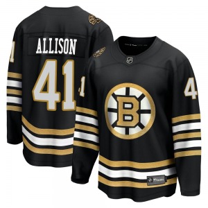 Premier Fanatics Branded Youth Jason Allison Black Breakaway 100th Anniversary Jersey - NHL Boston Bruins