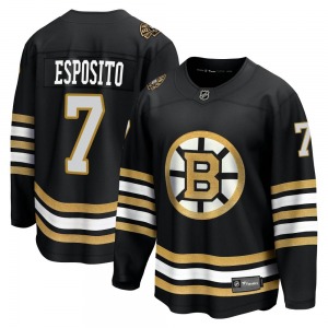 Premier Fanatics Branded Youth Phil Esposito Black Breakaway 100th Anniversary Jersey - NHL Boston Bruins