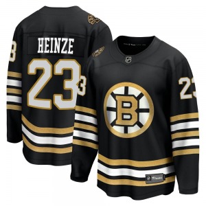Premier Fanatics Branded Youth Steve Heinze Black Breakaway 100th Anniversary Jersey - NHL Boston Bruins