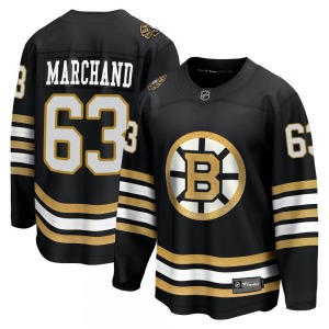 Premier Fanatics Branded Youth Brad Marchand Black Breakaway 100th Anniversary Jersey - NHL Boston Bruins