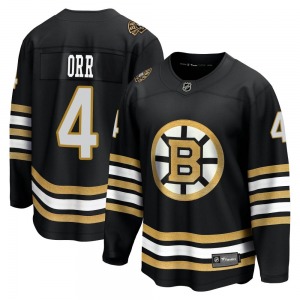 Premier Fanatics Branded Youth Bobby Orr Black Breakaway 100th Anniversary Jersey - NHL Boston Bruins