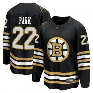 Premier Fanatics Branded Youth Brad Park Black Breakaway 100th Anniversary Jersey - NHL Boston Bruins