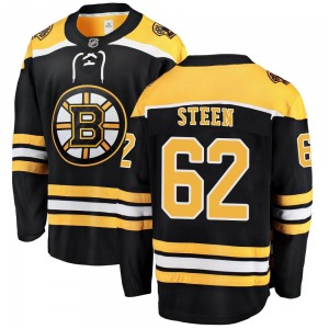 Breakaway Fanatics Branded Youth Oskar Steen Black Home Jersey - NHL Boston Bruins