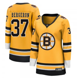 Breakaway Fanatics Branded Women's Patrice Bergeron Gold 2020/21 Special Edition Jersey - NHL Boston Bruins