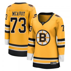 Breakaway Fanatics Branded Women's Charlie McAvoy Gold 2020/21 Special Edition Jersey - NHL Boston Bruins