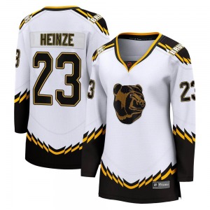 Breakaway Fanatics Branded Women's Steve Heinze White Special Edition 2.0 Jersey - NHL Boston Bruins