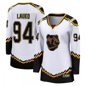 Breakaway Fanatics Branded Women's Jakub Lauko White Special Edition 2.0 Jersey - NHL Boston Bruins