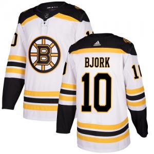 Authentic Adidas Youth Anders Bjork White Away Jersey - NHL Boston Bruins