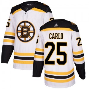 Authentic Adidas Youth Brandon Carlo White Away Jersey - NHL Boston Bruins