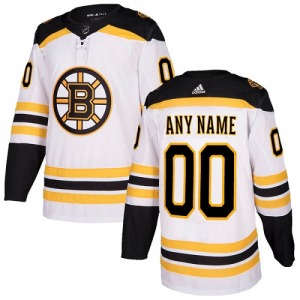 Authentic Adidas Women's Custom White Away Jersey - NHL Boston Bruins