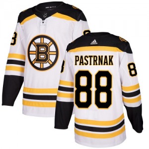 Authentic Adidas Youth David Pastrnak White Away Jersey - NHL Boston Bruins