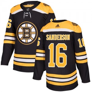 Authentic Adidas Youth Derek Sanderson Black Home Jersey - NHL Boston Bruins