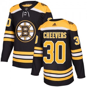 Authentic Adidas Youth Gerry Cheevers Black Home Jersey - NHL Boston Bruins