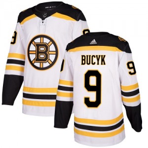 Authentic Adidas Youth Johnny Bucyk White Away Jersey - NHL Boston Bruins