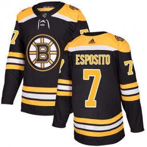 Authentic Adidas Youth Phil Esposito Black Home Jersey - NHL Boston Bruins