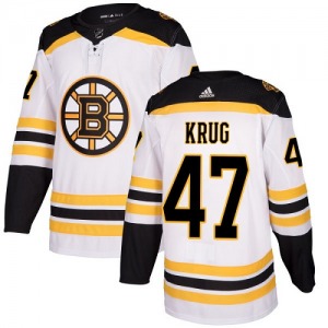 Authentic Adidas Youth Torey Krug White Away Jersey - NHL Boston Bruins