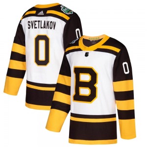 Authentic Adidas Youth Andrei Svetlakov White 2019 Winter Classic Jersey - NHL Boston Bruins