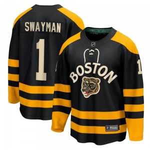 Breakaway Fanatics Branded Adult Jeremy Swayman Black 2023 Winter Classic Jersey - NHL Boston Bruins