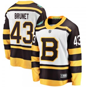 Breakaway Fanatics Branded Youth Frederic Brunet White 2019 Winter Classic Jersey - NHL Boston Bruins