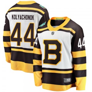 Breakaway Fanatics Branded Youth Vladislav Kolyachonok White 2019 Winter Classic Jersey - NHL Boston Bruins