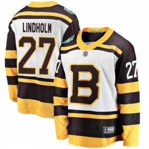 Breakaway Fanatics Branded Youth Hampus Lindholm White 2019 Winter Classic Jersey - NHL Boston Bruins