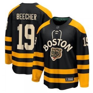 Breakaway Fanatics Branded Youth Johnny Beecher Black 2023 Winter Classic Jersey - NHL Boston Bruins