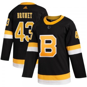 Authentic Adidas Youth Frederic Brunet Black Alternate Jersey - NHL Boston Bruins