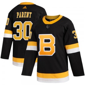Authentic Adidas Youth Bernie Parent Black Alternate Jersey - NHL Boston Bruins
