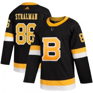 Authentic Adidas Youth Anton Stralman Black Alternate Jersey - NHL Boston Bruins