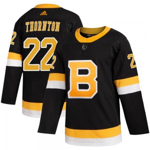 Authentic Adidas Youth Shawn Thornton Black Alternate Jersey - NHL Boston Bruins