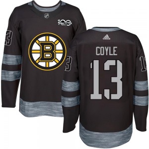 Authentic Adult Charlie Coyle Black 1917-2017 100th Anniversary Jersey - NHL Boston Bruins