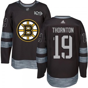 Authentic Adult Joe Thornton Black 1917-2017 100th Anniversary Jersey - NHL Boston Bruins