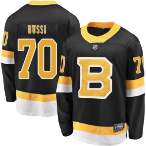 Premier Fanatics Branded Adult Brandon Bussi Black Breakaway Alternate Jersey - NHL Boston Bruins