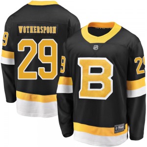 Premier Fanatics Branded Adult Parker Wotherspoon Black Breakaway Alternate Jersey - NHL Boston Bruins