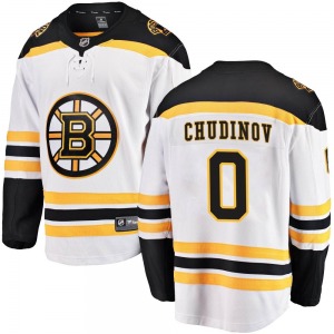Breakaway Fanatics Branded Youth Maxim Chudinov White Away Jersey - NHL Boston Bruins