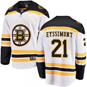 Breakaway Fanatics Branded Youth Michael Eyssimont White Away Jersey - NHL Boston Bruins