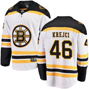 Breakaway Fanatics Branded Youth David Krejci White Away Jersey - NHL Boston Bruins