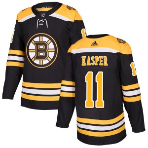 Authentic Adidas Youth Steve Kasper Black Home Jersey - NHL Boston Bruins