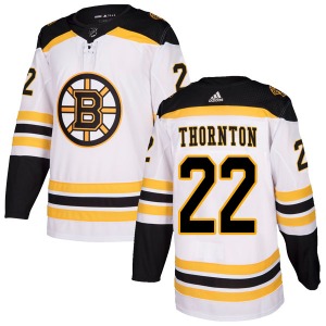 Authentic Adidas Youth Shawn Thornton White Away Jersey - NHL Boston Bruins