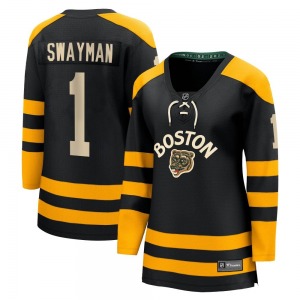 Breakaway Fanatics Branded Women's Jeremy Swayman Black 2023 Winter Classic Jersey - NHL Boston Bruins