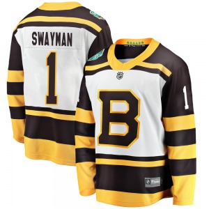Breakaway Fanatics Branded Adult Jeremy Swayman White 2019 Winter Classic Jersey - NHL Boston Bruins