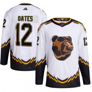 Authentic Adidas Youth Adam Oates White Reverse Retro 2.0 Jersey - NHL Boston Bruins