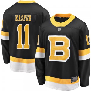 Premier Fanatics Branded Youth Steve Kasper Black Breakaway Alternate Jersey - NHL Boston Bruins