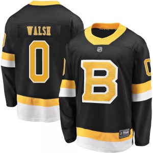 Premier Fanatics Branded Youth Reilly Walsh Black Breakaway Alternate Jersey - NHL Boston Bruins