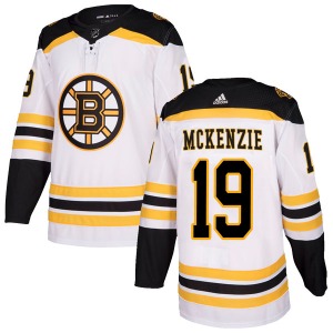 Authentic Adidas Adult Johnny Mckenzie White Away Jersey - NHL Boston Bruins