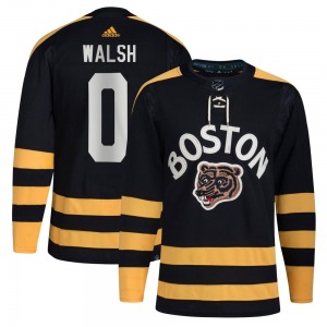 Authentic Adidas Adult Reilly Walsh Black 2023 Winter Classic Jersey - NHL Boston Bruins
