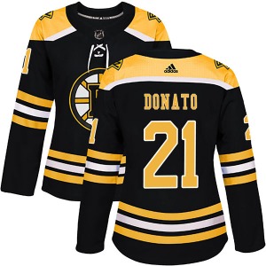 Authentic Adidas Women's Ted Donato Black Home Jersey - NHL Boston Bruins